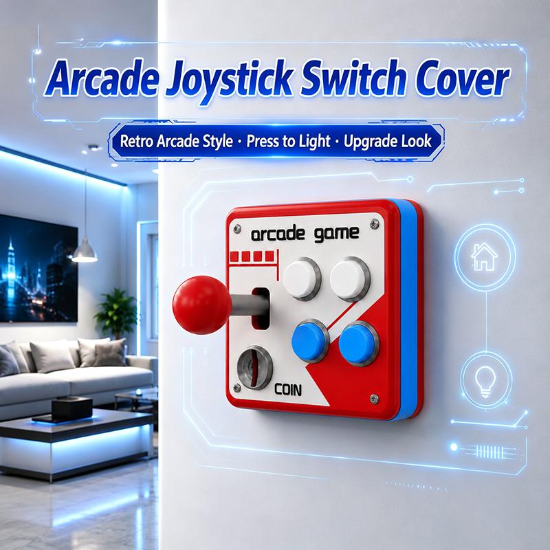 Arcade Vibes - Panel Dekorasi Kontrol Soket Cetak 3D,